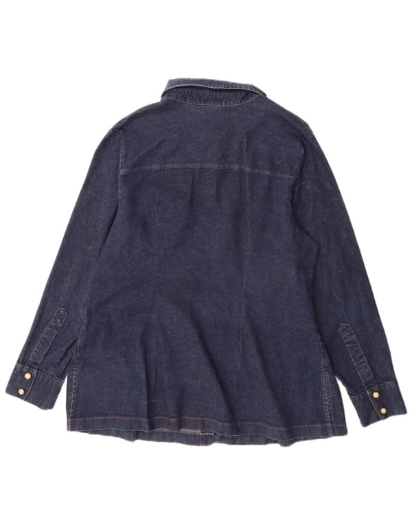 Levi's Damen Jeanshemd UK 18 XL Marineblau Baumwolle