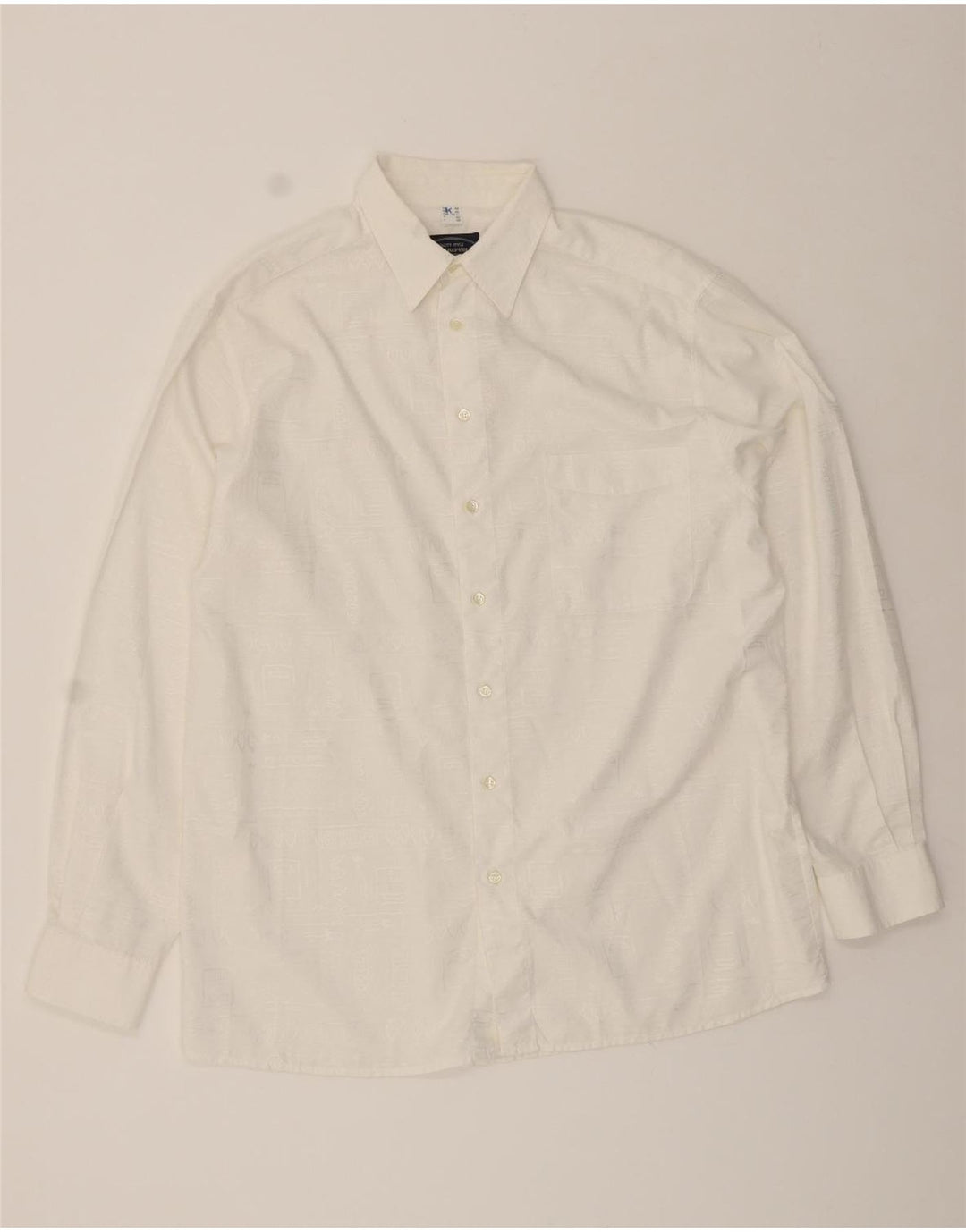COTTON REPUBLIC Mens Shirt Size 15 1/2 Medium White Cotton Vintage Cotton Republic and Second-Hand Cotton Republic from Messina Hembry 