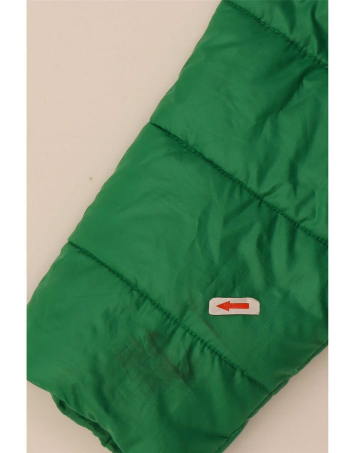 Puma Polstret jakke med hætte til mænd UK 40 Large Green Colourblock Polyester