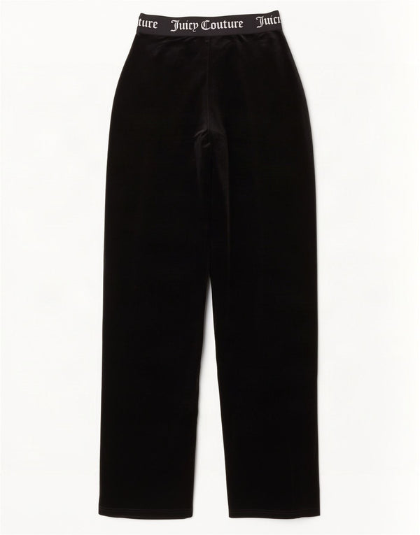 Juicy Couture Γυναικεία Γραφική Βελούδινη φόρμα παντελόνι XS Μαύρο πολυεστέρα
