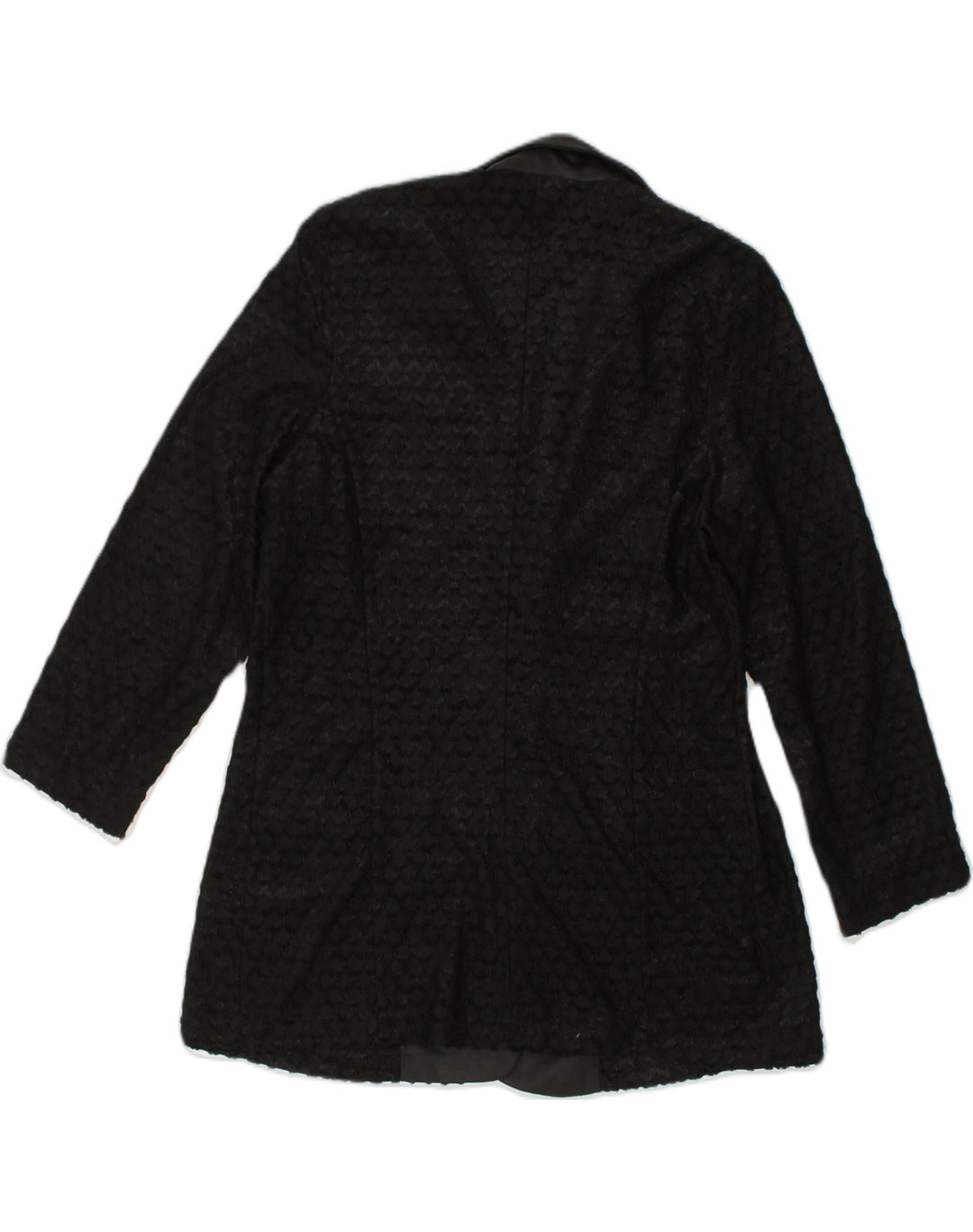 VINTAGE Womens 3 Button Blazer Jacket IT 46 Large Black Geometric | Vintage Vintage | Thrift | Second-Hand Vintage | Used Clothing | Messina Hembry 