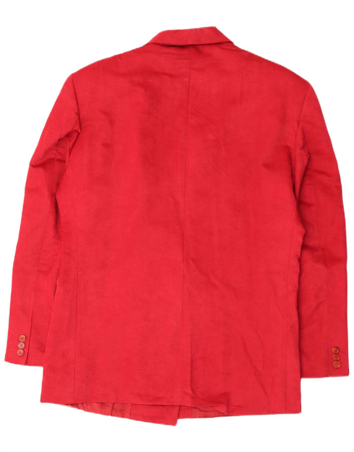 Vintage Mens Double Breasted Blazer Jacket IT 52 XL Red Polyester