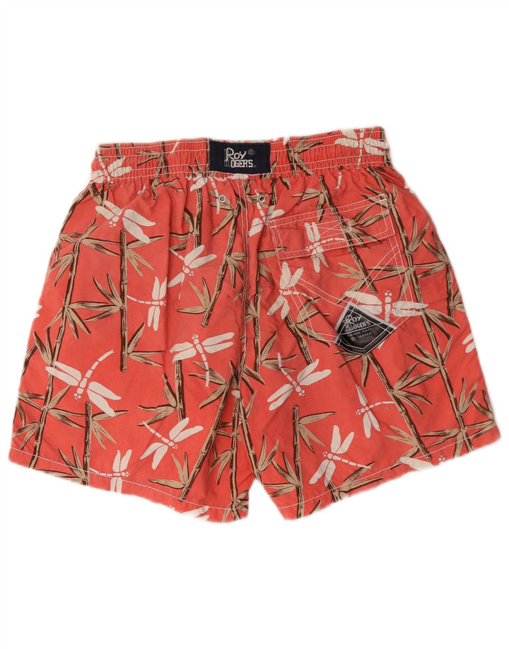 Roy Rogers Badeshorts til mænd Medium rød blomstret nylon