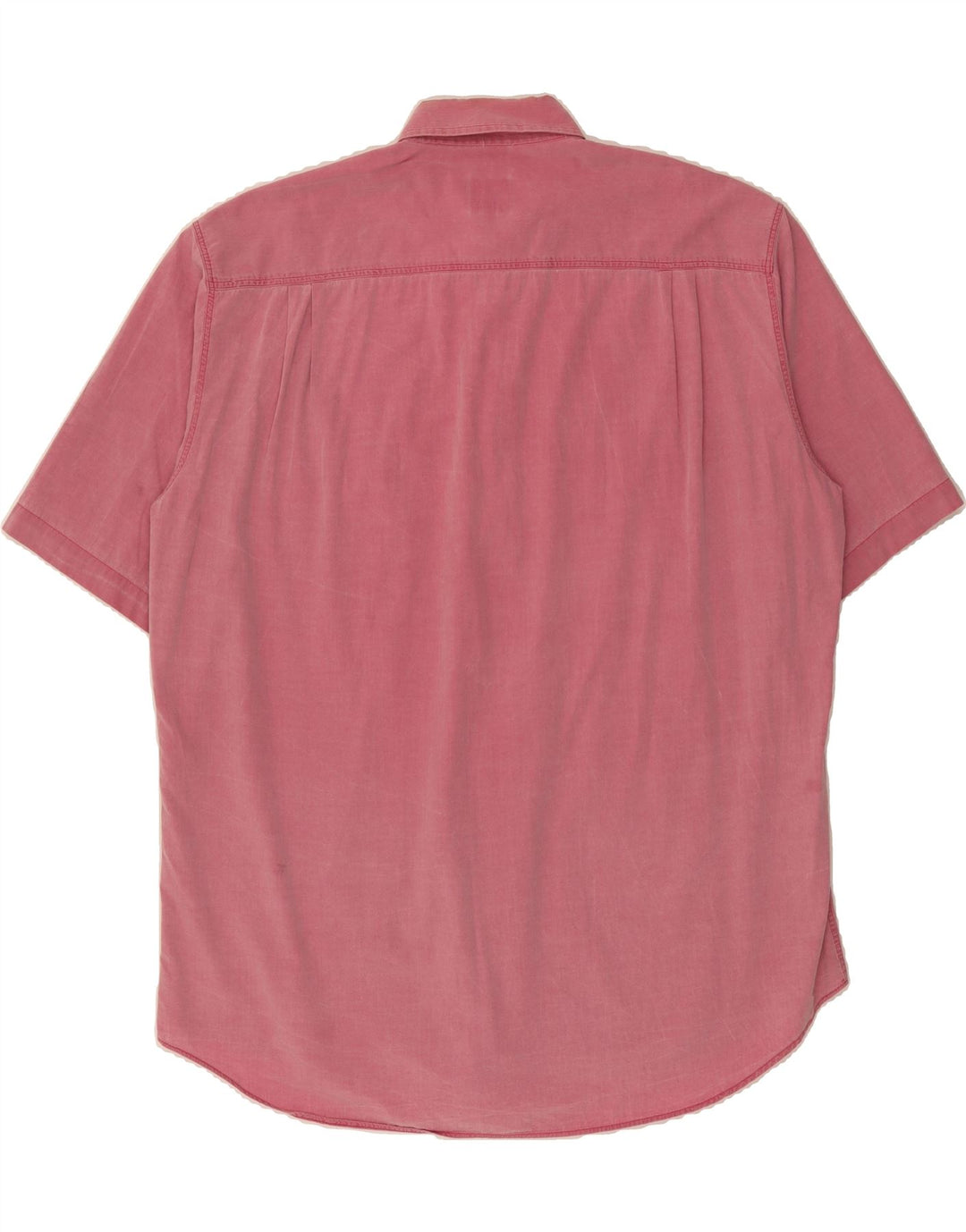 TRUSSARDI Mens Short Sleeve Shirt IT 52 Large Pink Vintage Trussardi and Second-Hand Trussardi from Messina Hembry 
