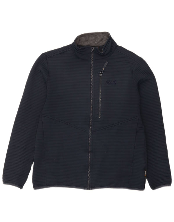 Jack Wolfskin Mens Tracksuit Top Jacket UK 36/38 Medium Navy Blue Polyester