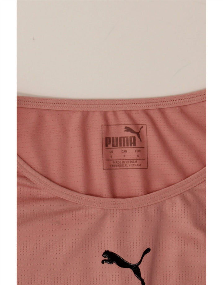 PUMA Womens Oversized T-Shirt Top UK 10 Small Pink Polyester Vintage Puma and Second-Hand Puma from Messina Hembry 