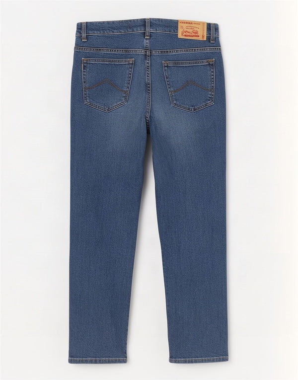Carrera Mens 700 Straight Jeans W34 L30 Plavi pamuk