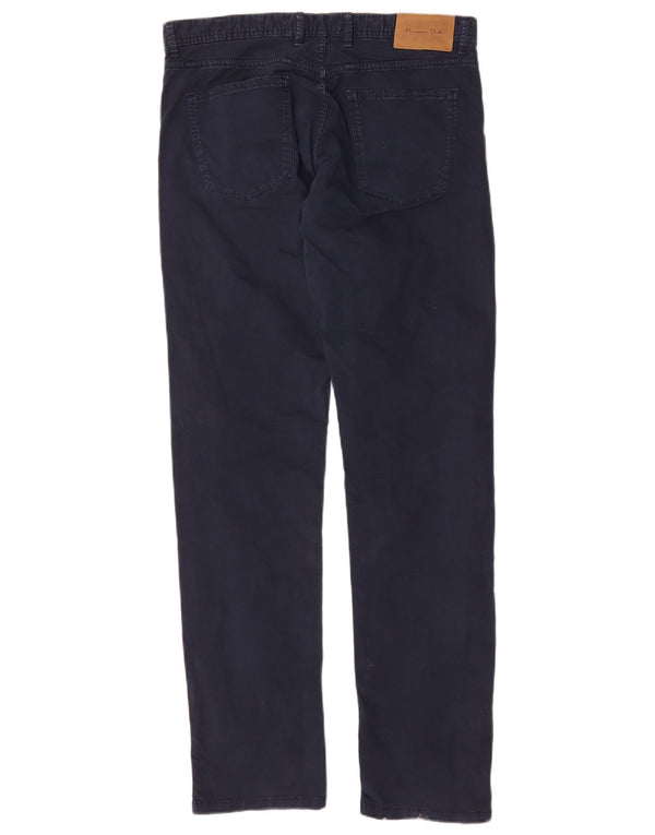 Massimo Dutti Herren Slim Fit Freizeithose EU 42 Large W32 L32 Marineblau