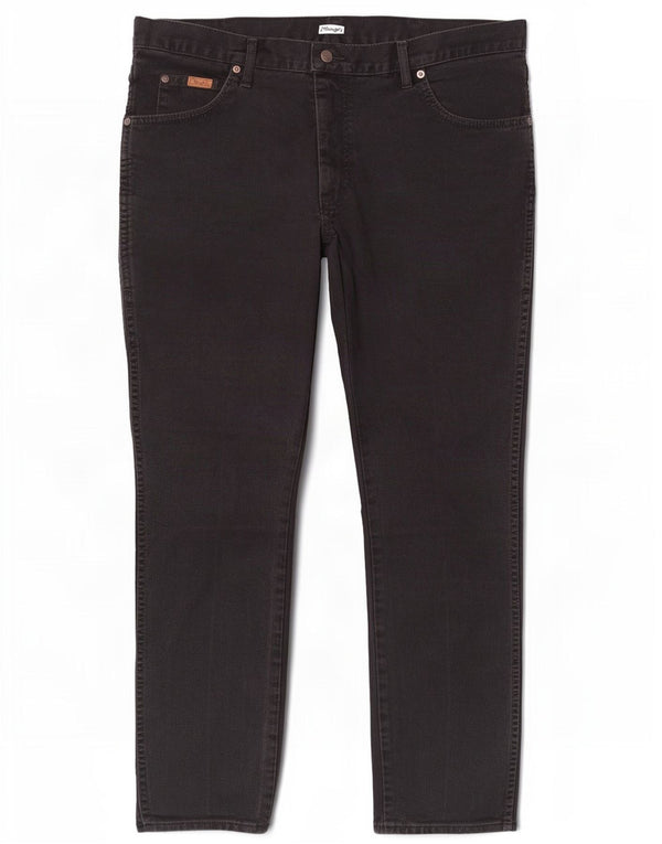 Wrangler Mens Texas Straight Jeans W35 L30 fekete pamut