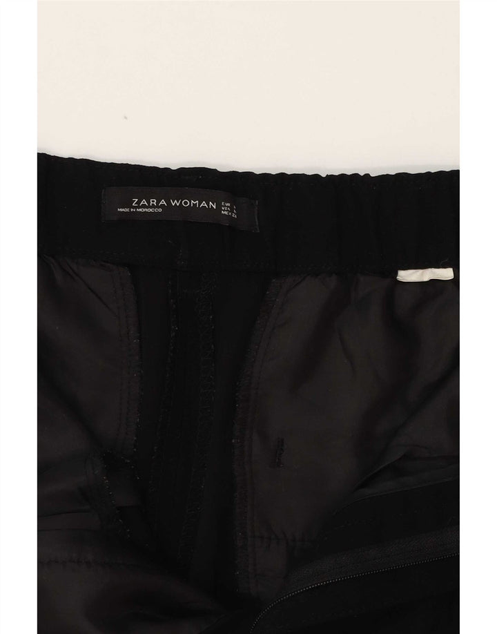 Zara Womens Tapered Capri Trousers Medium W30 L23 Black
