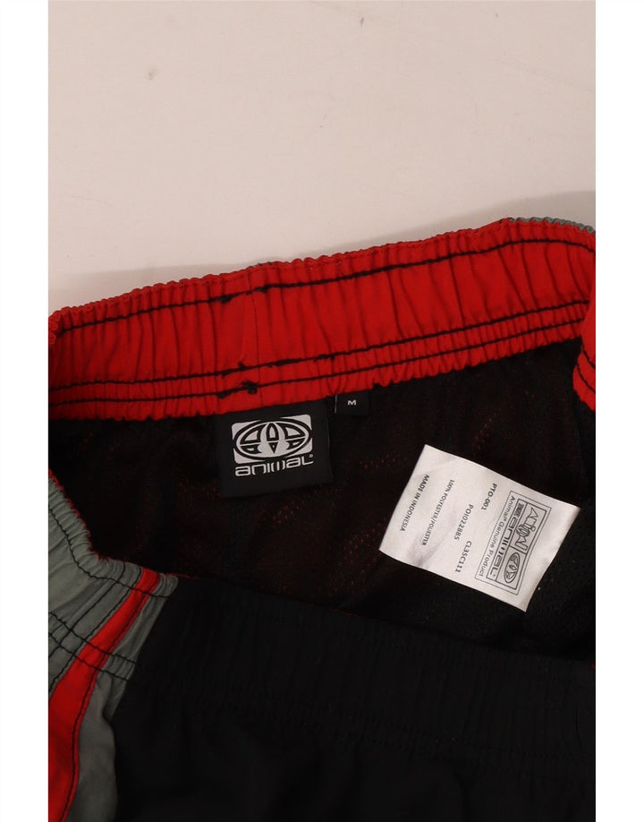 Pantaloni scurți de înot grafic pentru bărbați Animal Mediu, negru, poliester color bloc