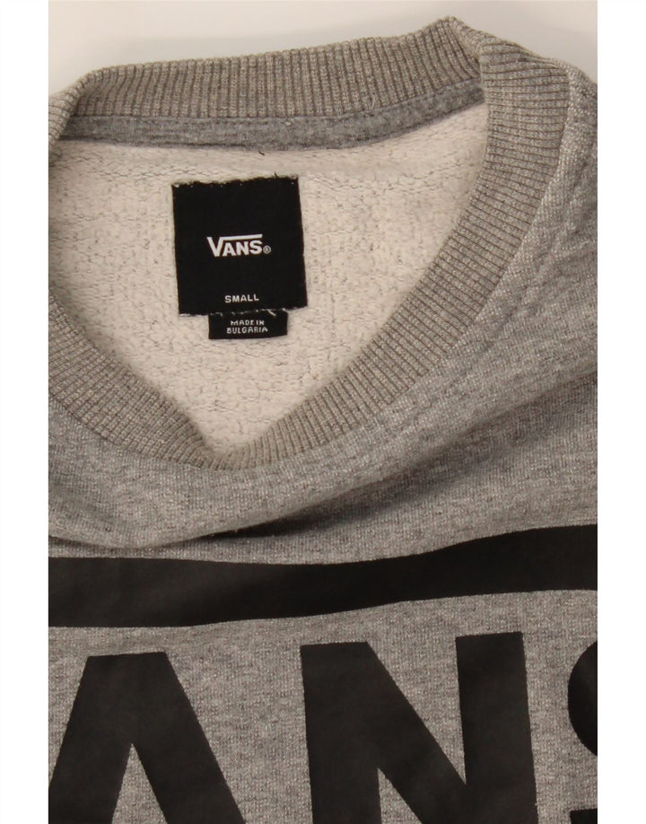 VANS Mens Graphic Sweatshirt Jumper Small Grey Cotton Vintage Vans and Second-Hand Vans from Messina Hembry 