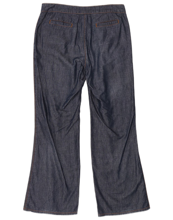Hobbs Pantalon Chino Bootcut Femme UK 10 Small W28 L28 Bleu Marine Coton