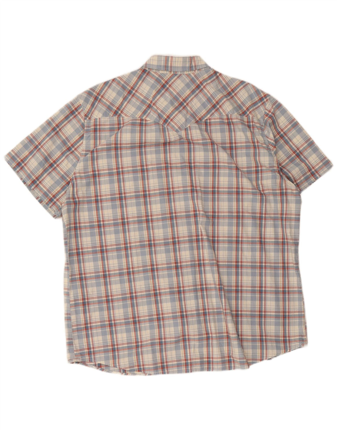 Levi's Mens Short Sleeve Shirt 2XL Blue Check Cotton