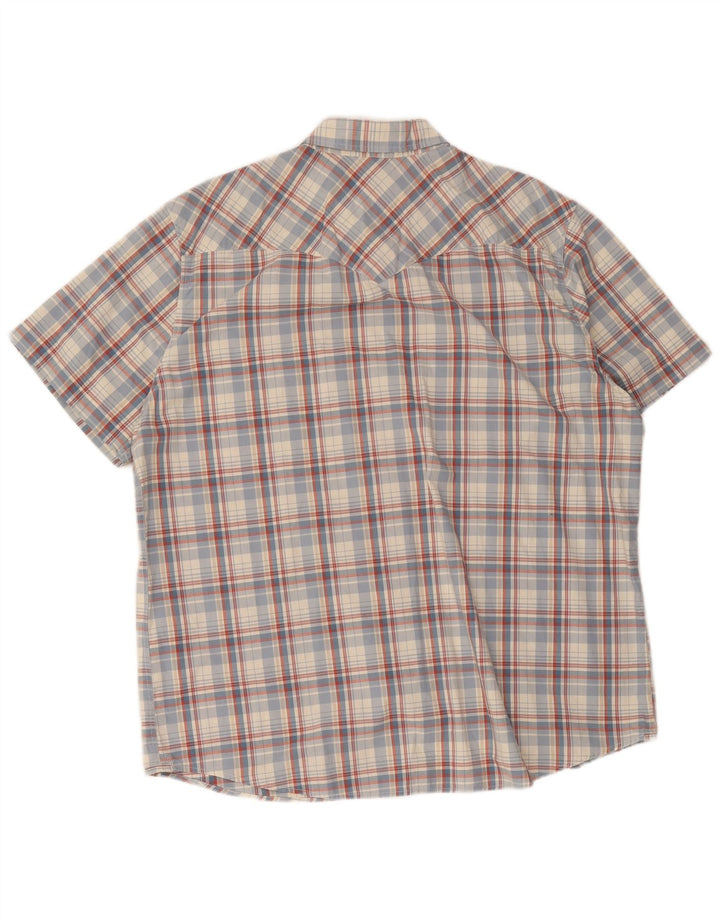 Levi's Mens Short Sleeve Shirt 2XL Blue Check Cotton