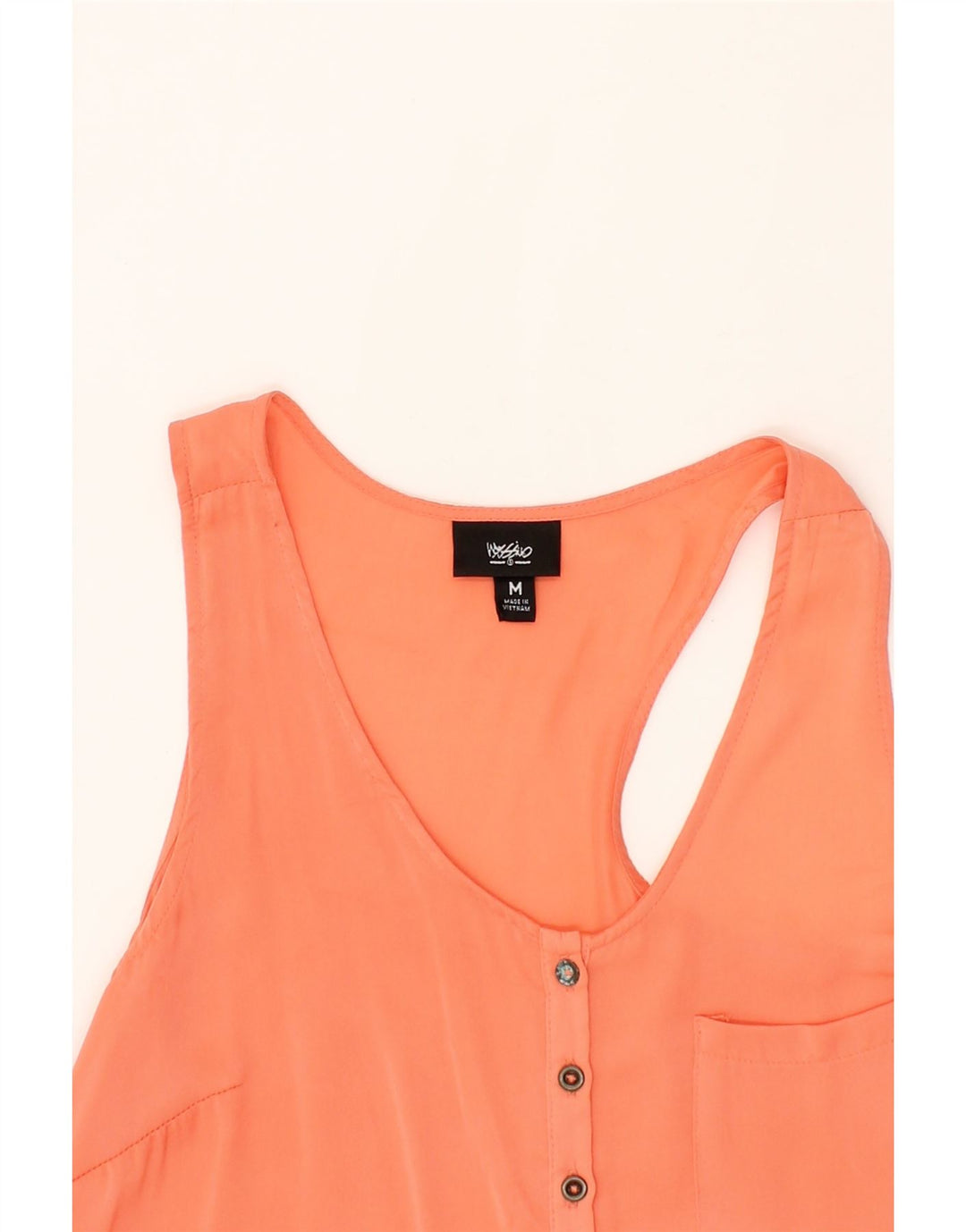 MOSSIMO Womens Sleeveless Blouse Top UK 14 Medium Orange Polyester Vintage Mossimo and Second-Hand Mossimo from Messina Hembry 