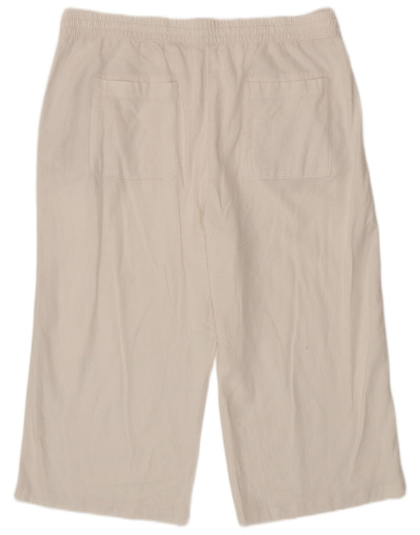 Marks & Spencer Damen gerade Caprihose UK 20 2XL W40 L21 Weiß