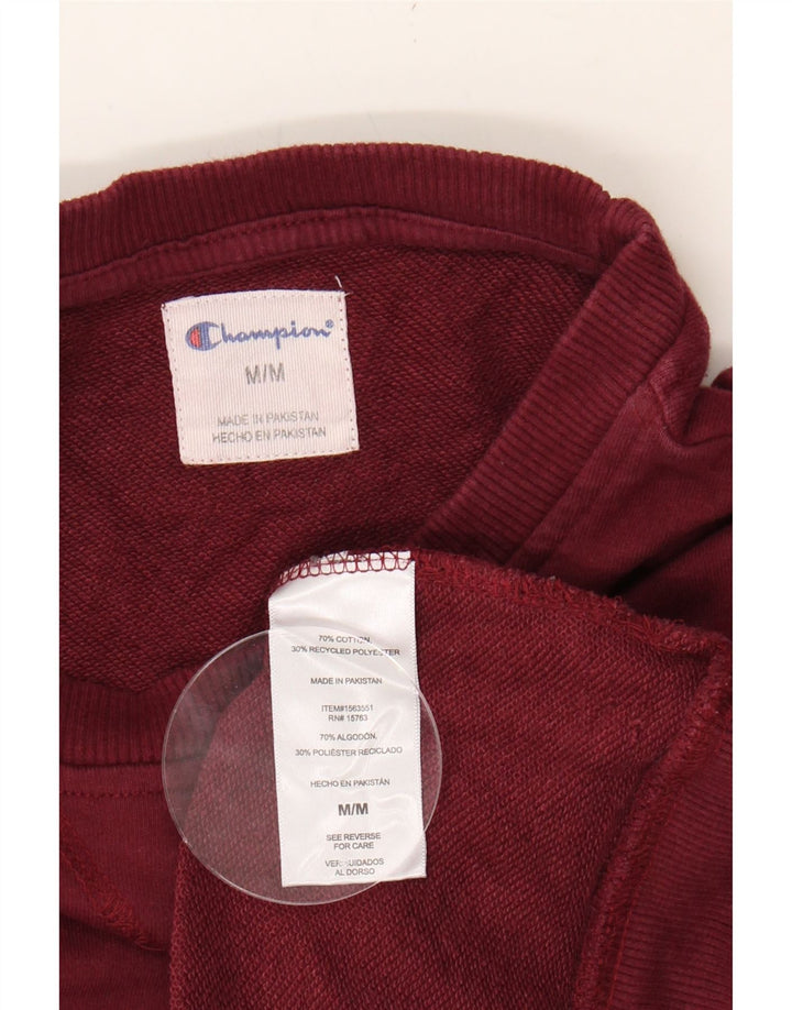 CHAMPION Mens Sweatshirt Jumper Medium Burgundy Cotton Vintage Champion and Second-Hand Champion from Messina Hembry 