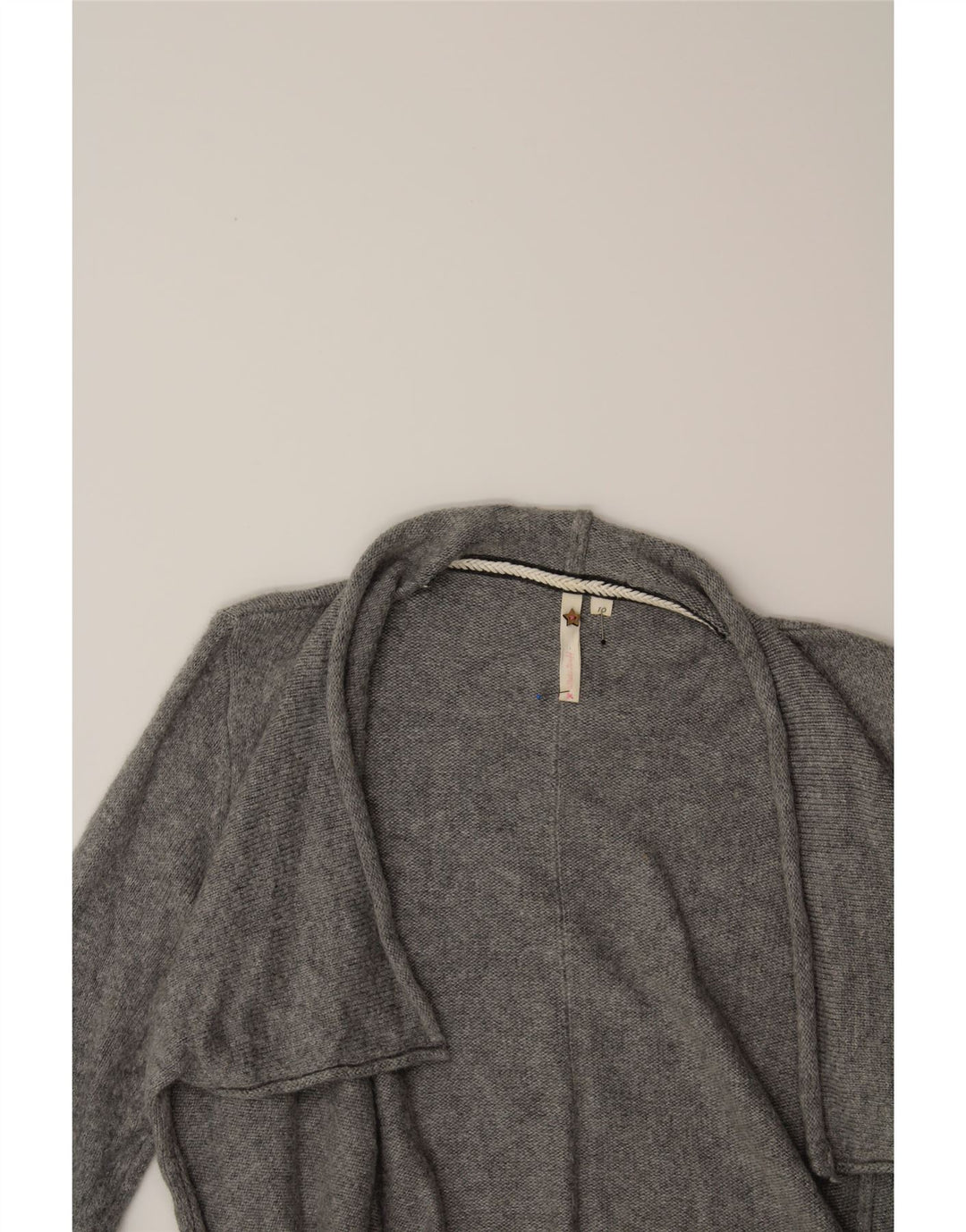 WHITE STUFF Womens Open Cardigan Sweater UK 10 Small Grey Nylon Vintage White Stuff and Second-Hand White Stuff from Messina Hembry 
