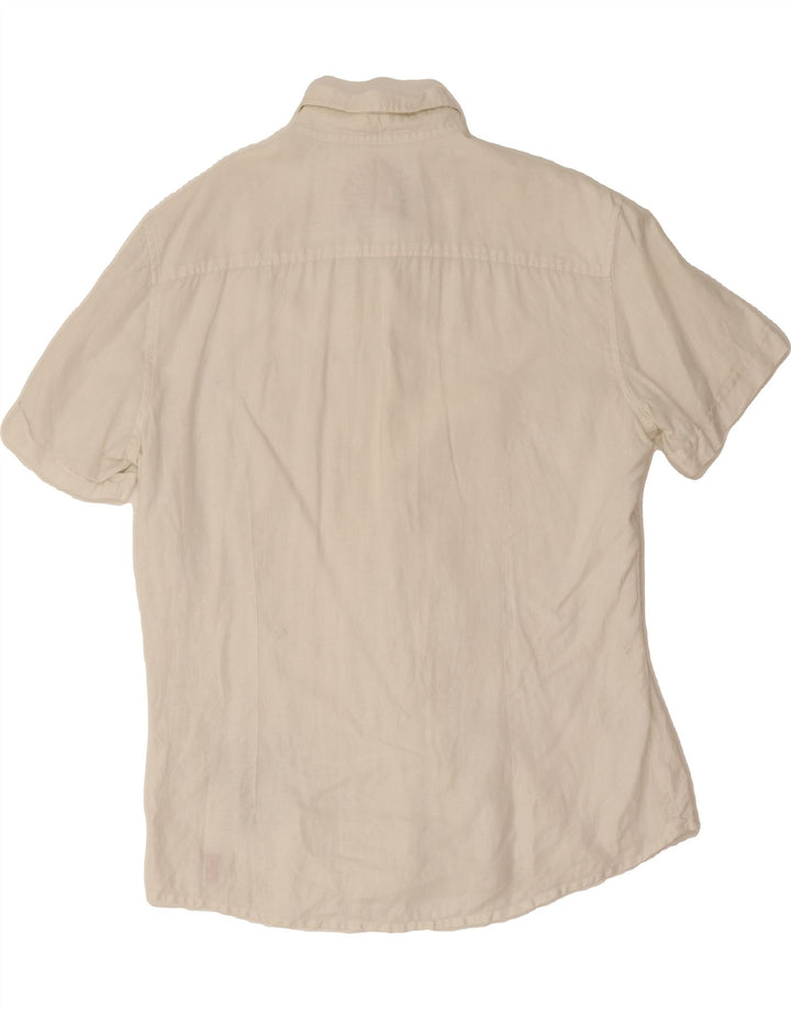 ESPRIT Mens Graphic Short Sleeve Shirt Large White Vintage Esprit and Second-Hand Esprit from Messina Hembry 