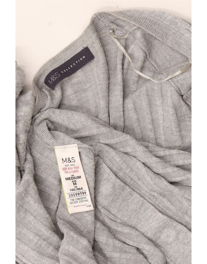 Marks & Spencer Damen Longline-Cardigan-Pullover UK 14 Mittelgrau