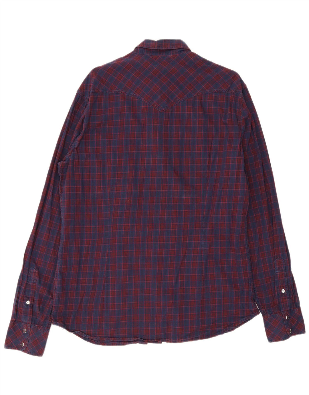 Ανδρικό πουκάμισο Diesel XL Navy Blue Check Cotton