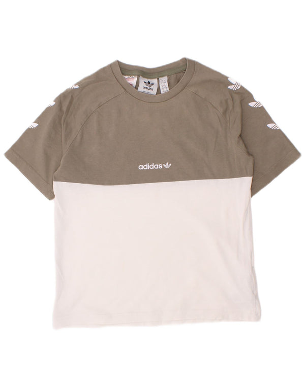 Camiseta Adidas Boys Graphic Top 6-7 Anos Branco Colorblock Algodão