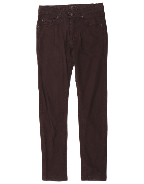 Zara Mens Slim Casual Trousers EU 38 Small W30 L30 Black Cotton