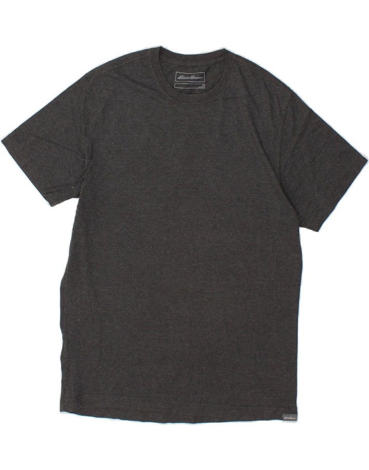 EDDIE BAUER Mens T-Shirt Top Medium Grey Flecked Cotton Vintage Eddie Bauer and Second-Hand Eddie Bauer from Messina Hembry 