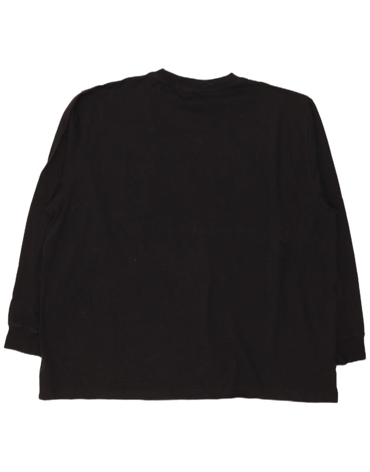 Dickies Mens Top Long Sleeve 2XL Black Cotton