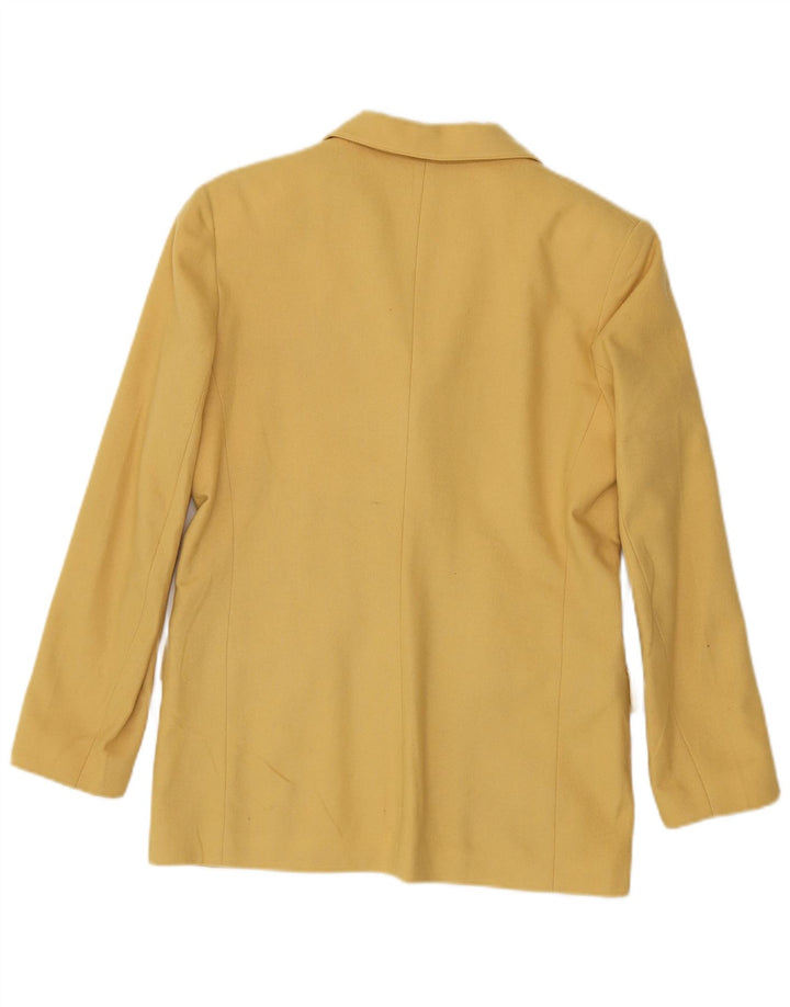 Laura Biagiotti Womens 2 Button Blazer Jacket IT 42 Medium Yellow