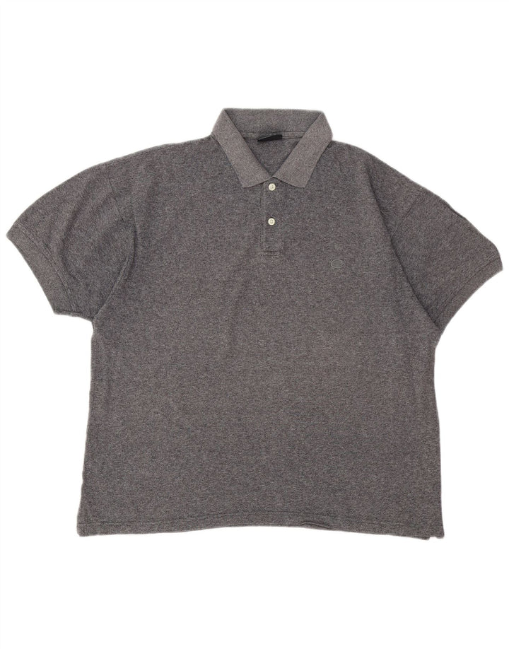 Champion Mens Polo Shirt Large Grey Cotton