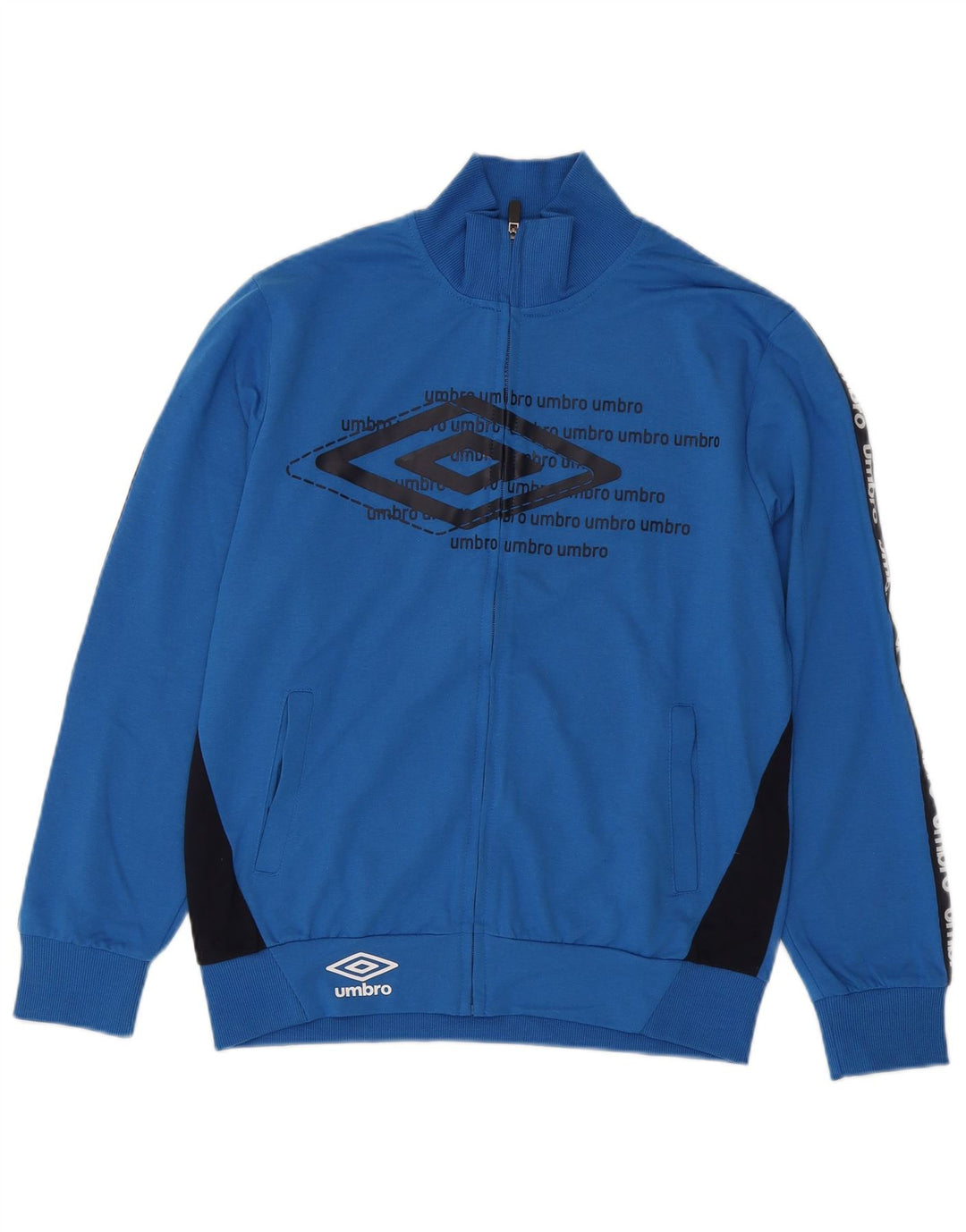 Under Armour Mens Graphic Tracksuit Top Jacket Medium Blue Colourblock