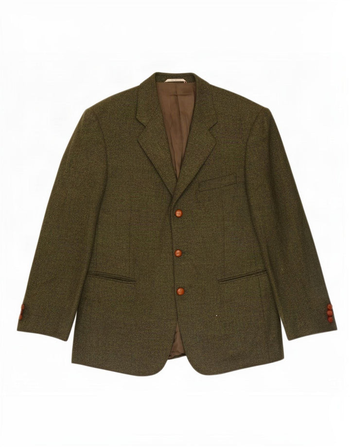 Jachetă Blazer Bărbați Duca Visconti 3 Nasturi IT 48 Medium Kaki Lână
