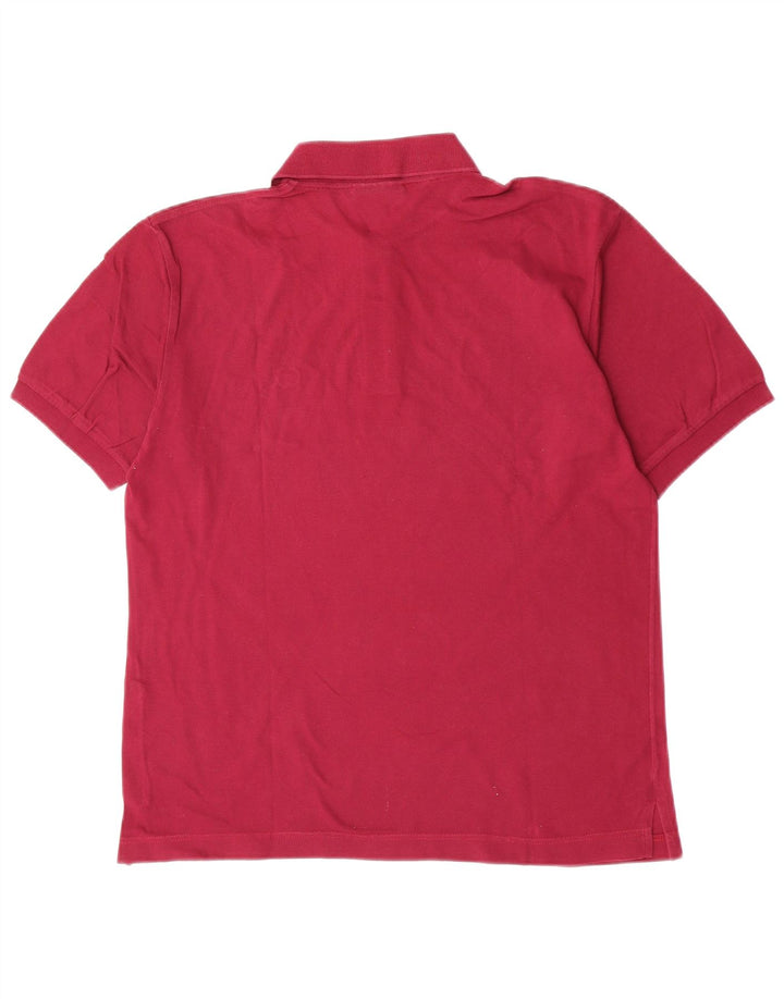 Sergio Tacchini Mens Polo Shirt IT 48 Medium Maroon Cotton