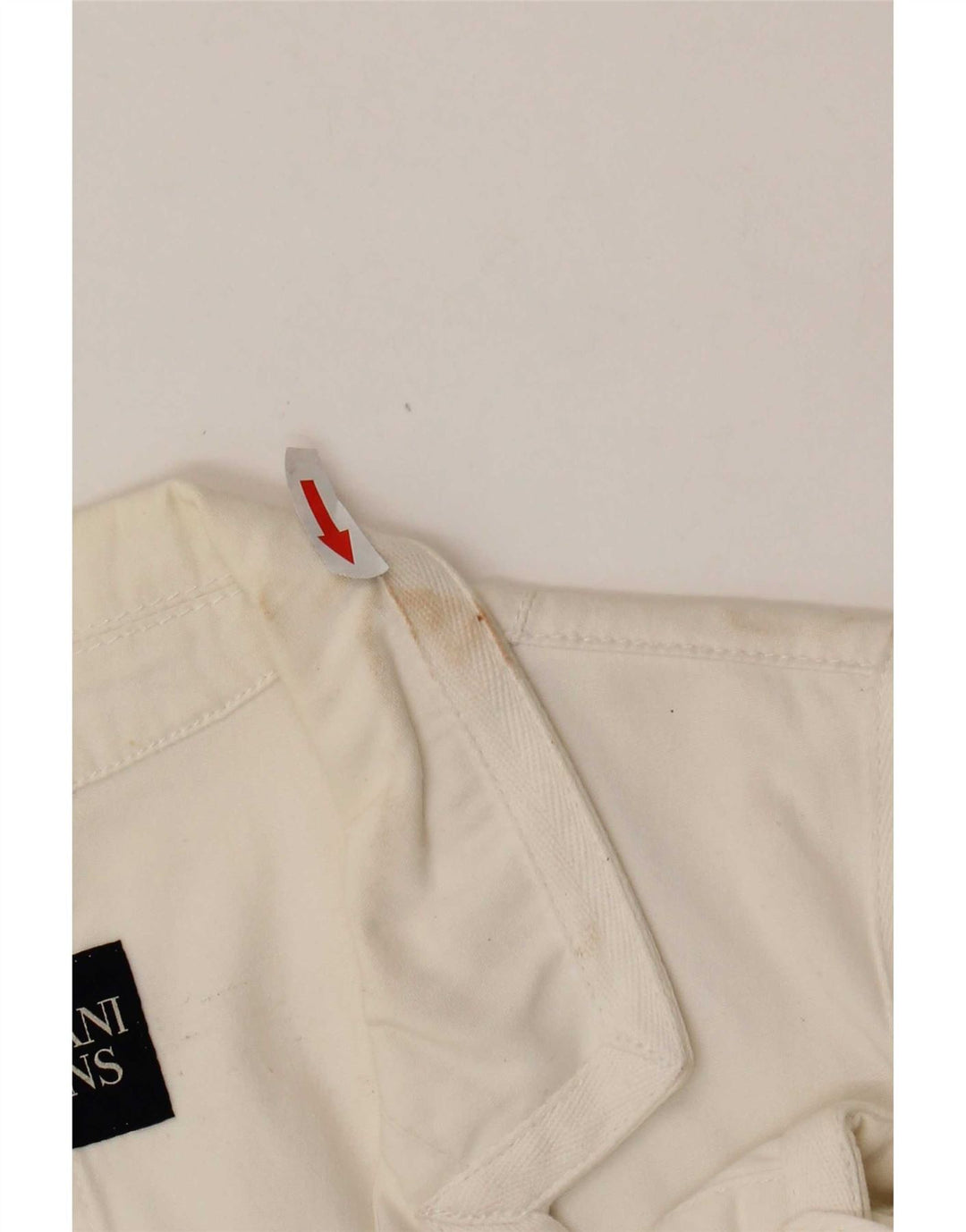 Armani Jeans Womens 3 Button Blazer Jacket UK 18 XL White Cotton