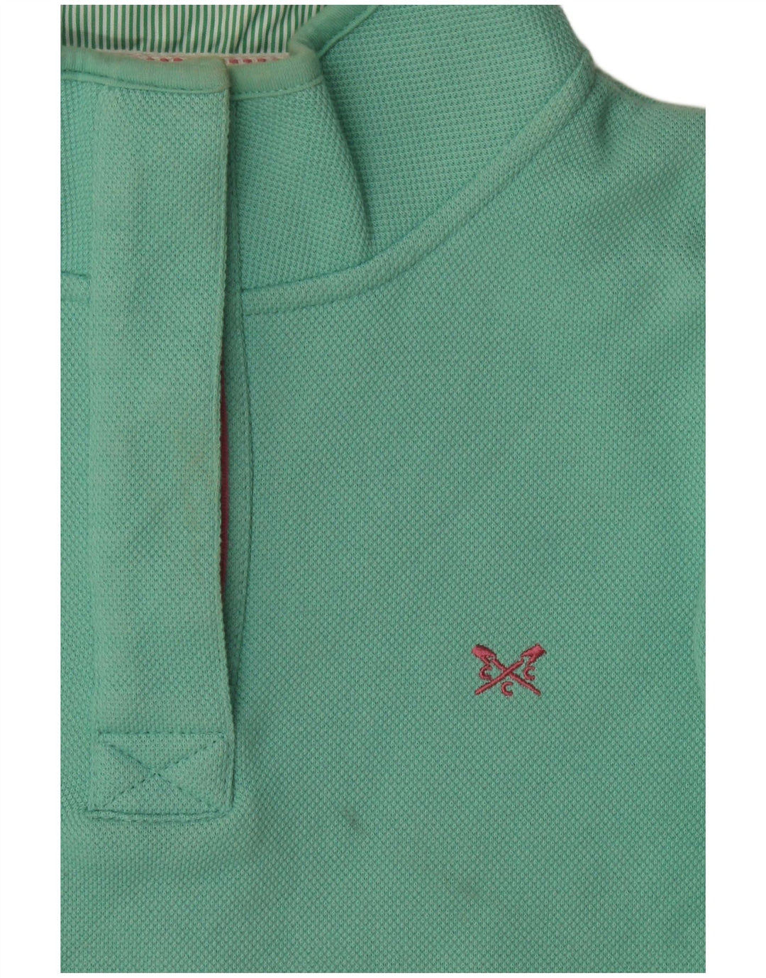 Crew Clothing Womens Button Neck Sweatshirt Jumper UK 12 Medium Green