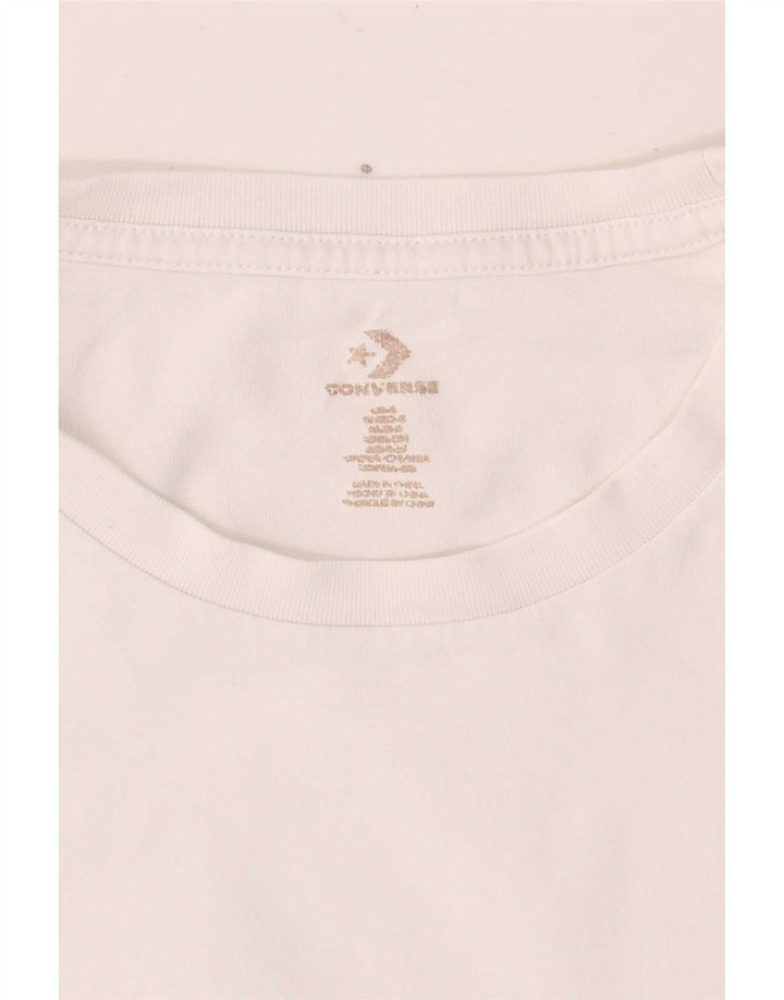 Converse Womens T-Shirt Top UK 14 Medium White