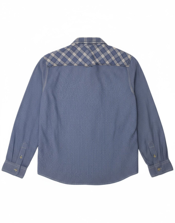 BEN SHERMAN Boys Shirt 8-9 Years Blue Check Cotton
