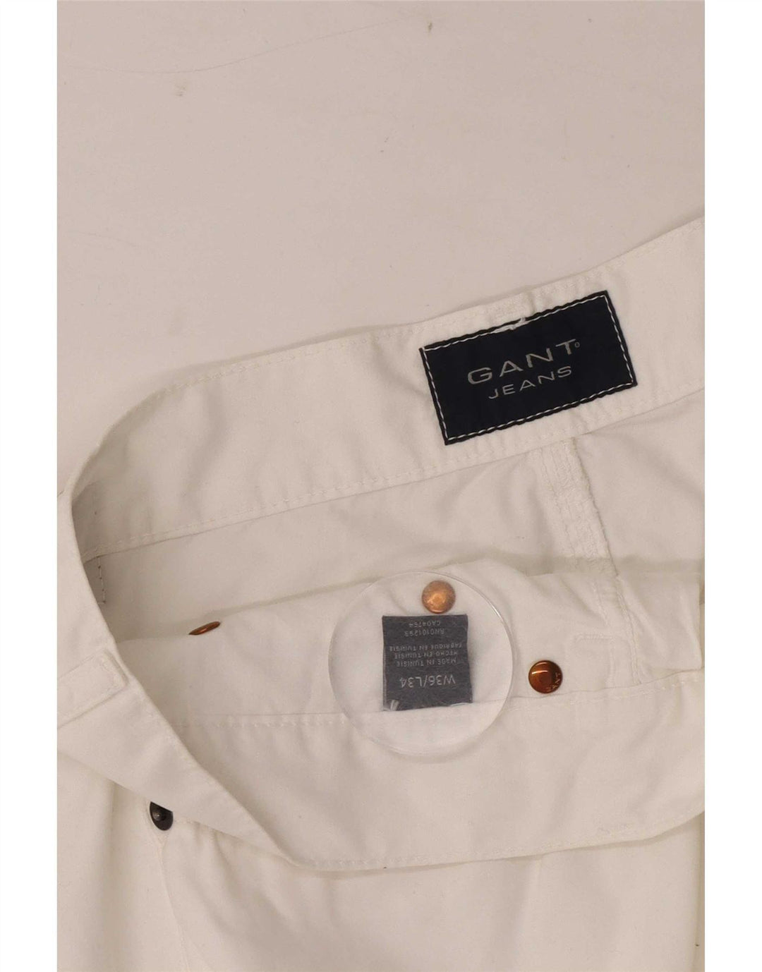 Gant Mens Loose Jeans W36 L28 White Cotton