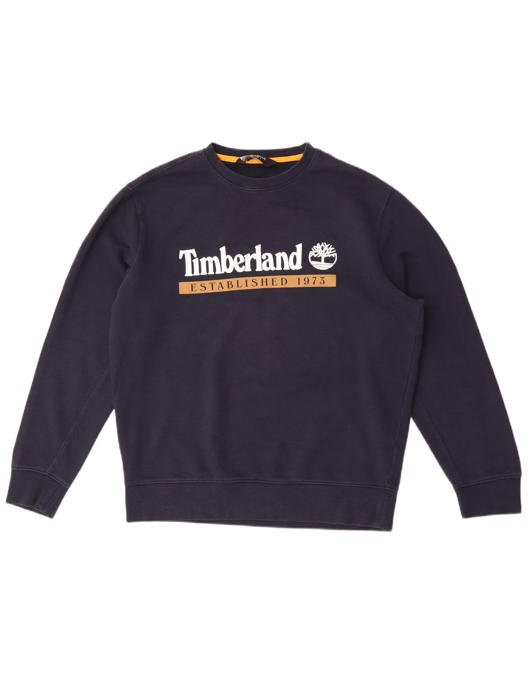 Timberland Mens Graphic Regular Fit Sweatshirt Jumper Large Navy Blue