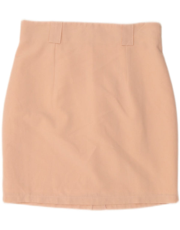 Vintage Damen Bleistiftrock IT 40 Small W27 Beige Polyester