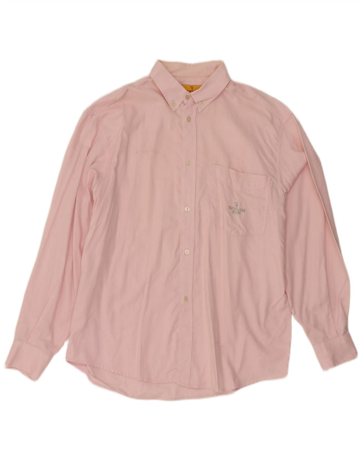 Camisa masculina Trussardi Jeans grande rosa