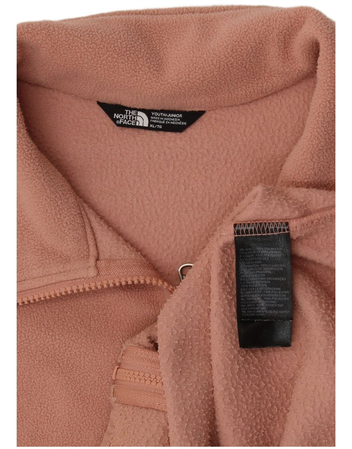THE NORTH FACE Boys Fleece Jacket 14-15 Years XL Orange Polyester