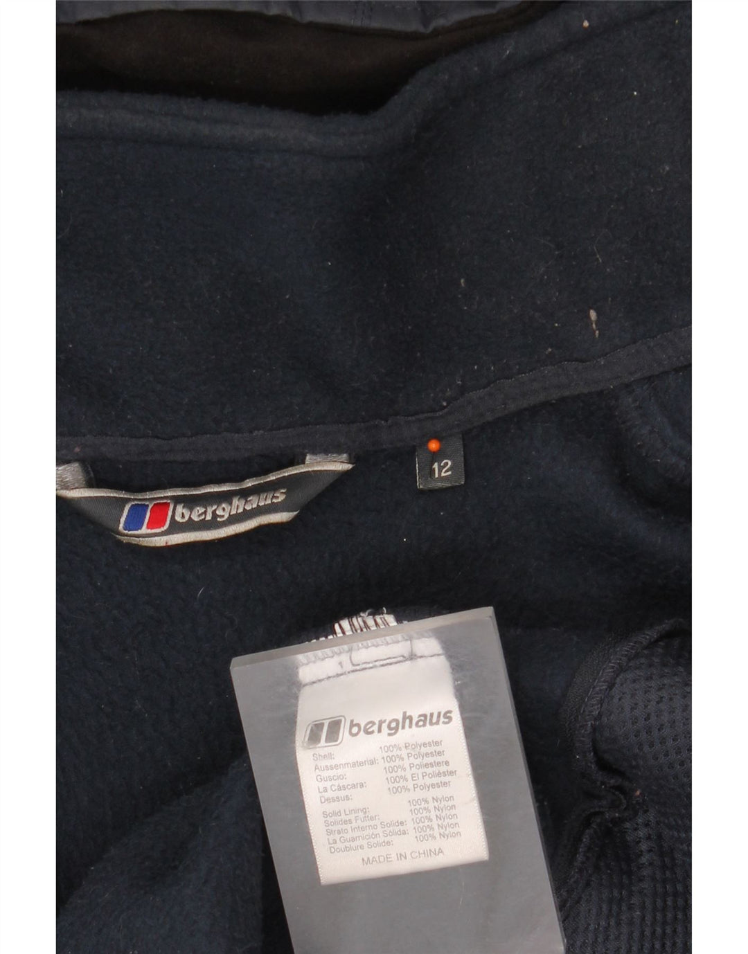 BERGHAUS Womens Oversized Hooded Windbreaker Jacket UK 12 Medium Navy Blue