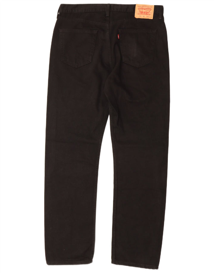 Levi's Mens 751 Straight Jeans W38 L34 Black Cotton