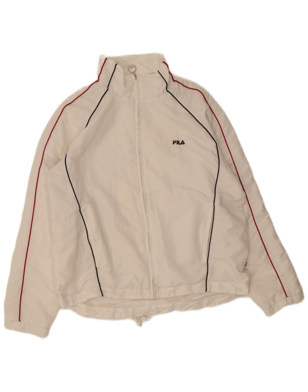 Fila Mens Tracksuit Top Jacket XL Branco Poliéster