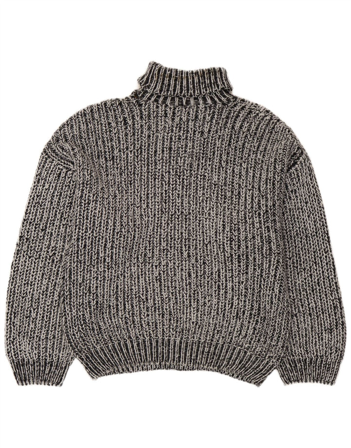 Vintage Mens Roll Neck Jumper Sweater XL Grey