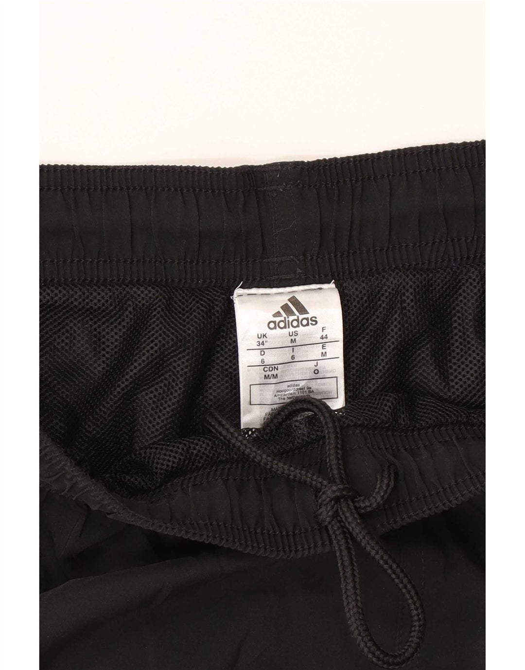 Adidas Mens Regular Sport Shorts Large Black Polyester