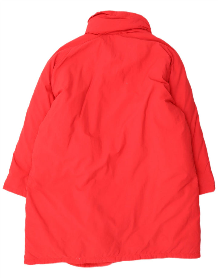 Belfe Womens Double Breasted Oversized Padded Coat UK 14 Medum Red
